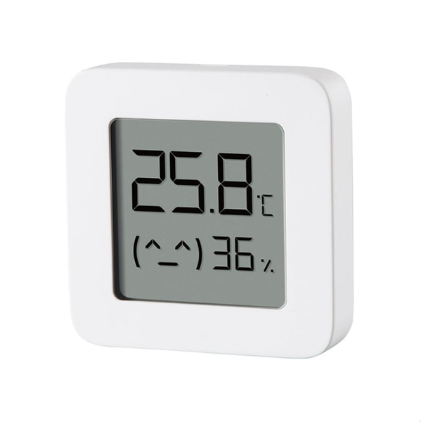White Portable Temperature Humidity Monitor