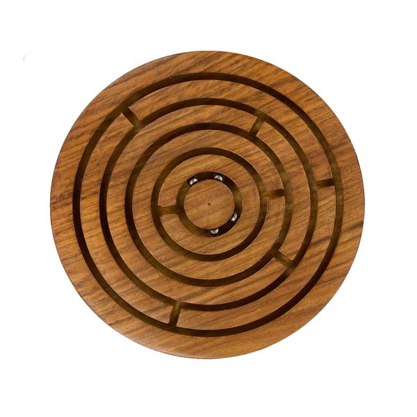 Golden Rosewood Maze Labyrinth Game