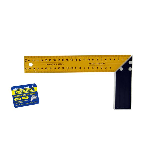 Dejuca - Try Square - Steel - 250mm - 8 Pack