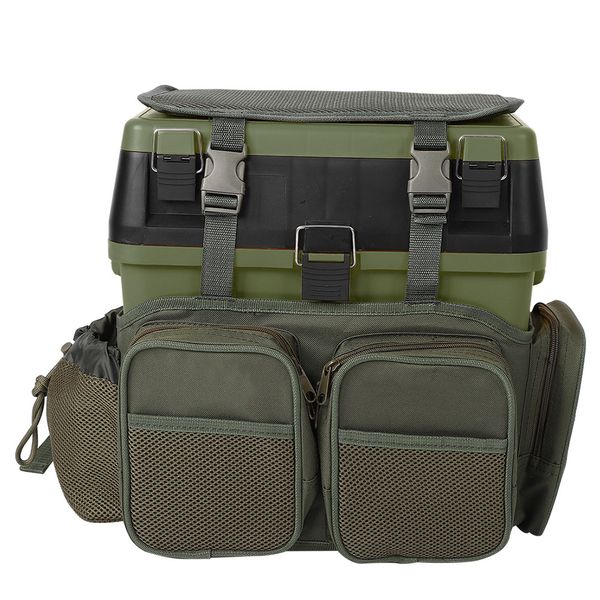 Green Fishing Seat Box Backpack Converter