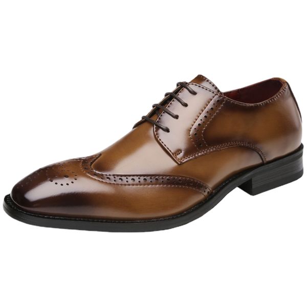 Leather Shoes for Men - BREATHABLE LINING - Brown