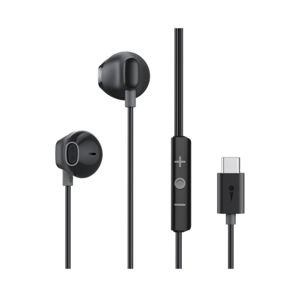 USB C Headphones Halo Airy Half In-Ear Wired Earphones - Oraimo OEP-650