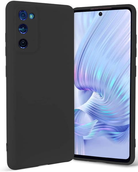 Black Silicone Cover for Samsung S20 FE Minimalist Case With Camera Cut-Out