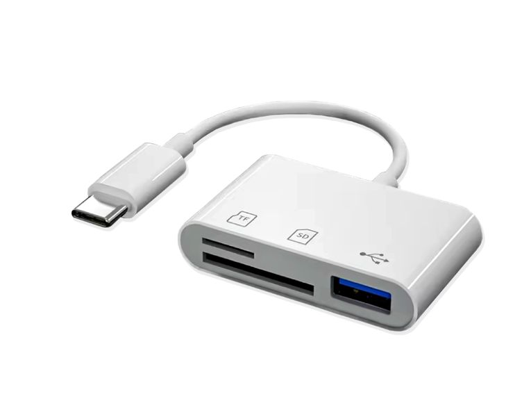 SD Card Reader Type C Micro SD TF Card Reader 3 in 1 USB-C