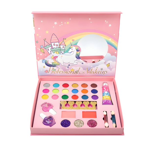 Unicorn Makeup Set with Toy Carry Case - Pretend Play Toys for Girls