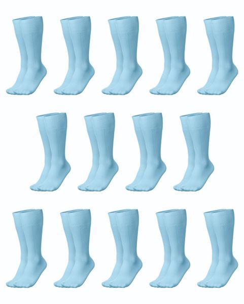 Ronex Soccer Socks - Set of 14 Pairs - Sky/Navy