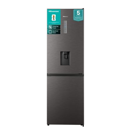 Hisense 298L Bottom Freezer Fridge with Water Dispenser-Titanium Inox