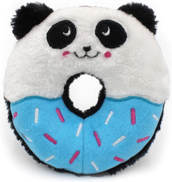 ZippyPaws Donutz Buddies Donut Dog Toy With Squeaker (No Stuffing) - Panda