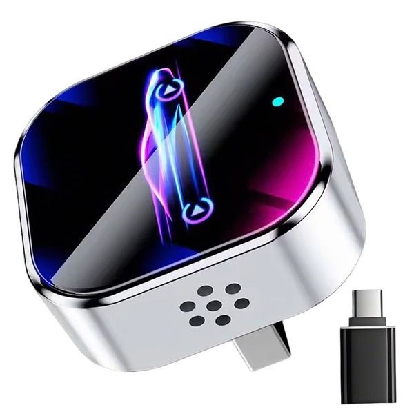 Wireless Carplay Android Auto Adapter Silver Car image