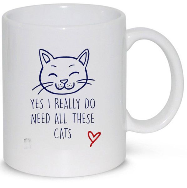 I Do Really Need All These Cats Birthday Christmas Cat Lover Gift Mug