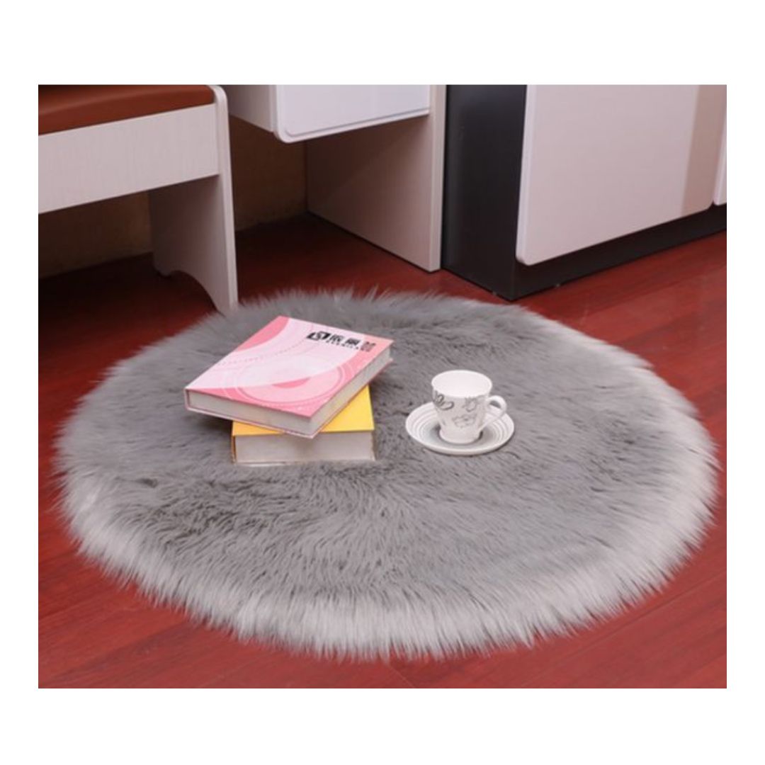 Soft Round Rug/Carpet Grey Shop Today. Get it Tomorrow!