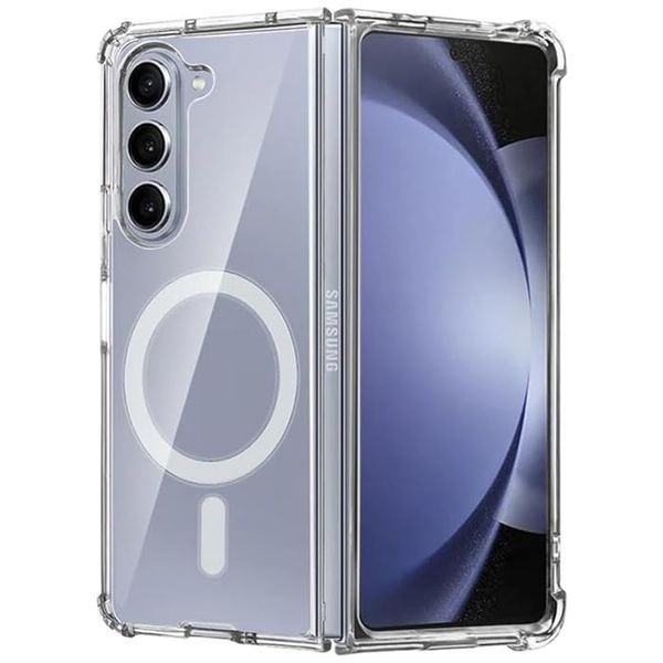 Clear Case for Z Fold 5 - Compatible with MagSafe, Slim Fit Crystal Clear Hard