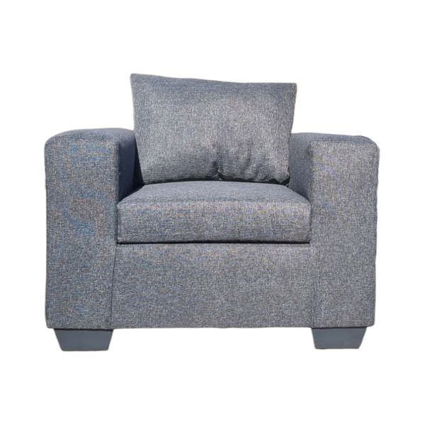 Oh So Suite Black Woven 1 Seater Square Arm Sofa