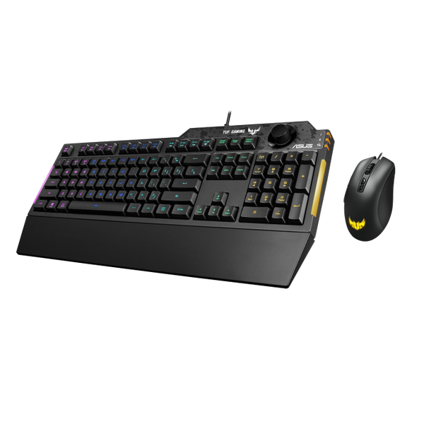 ASUS TUF K1 RGB keyboard and M3 ambidextrous ergonomic RGB gaming mouse