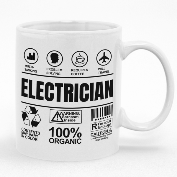 Electrician Birthday Christmas Gift Custom Printed Funny Novelty Mug