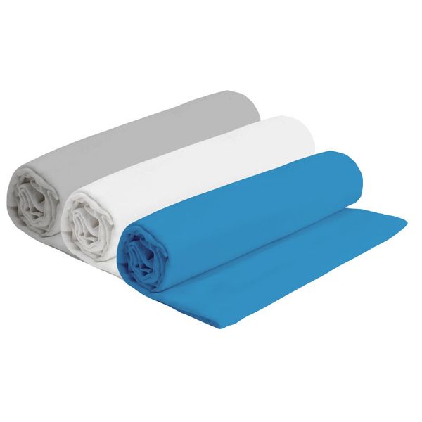 PepperSt Baby Collection - Baby Receiving Blanket - Grey, White &amp; Dark Blue