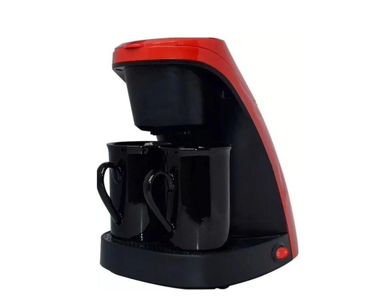 Intimate Brewing Bliss Coffee Machine for Two Cups-Red