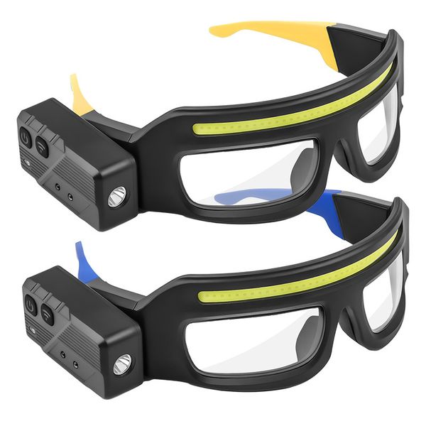 2PCS LED Glasses Rechargeable Headlight Glasses for Running Camping Cycling