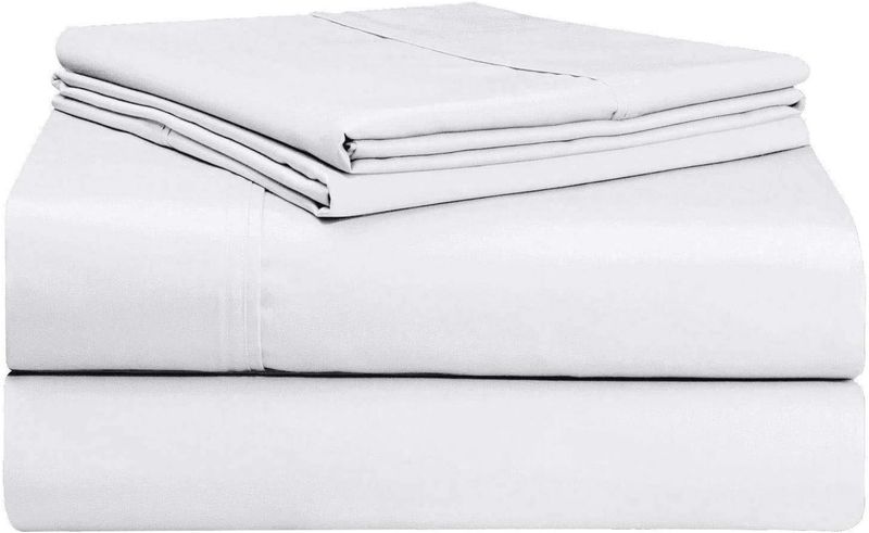Soft 500 Thread Count Sateen Egyptian Cotton Flat Sheet - Silver