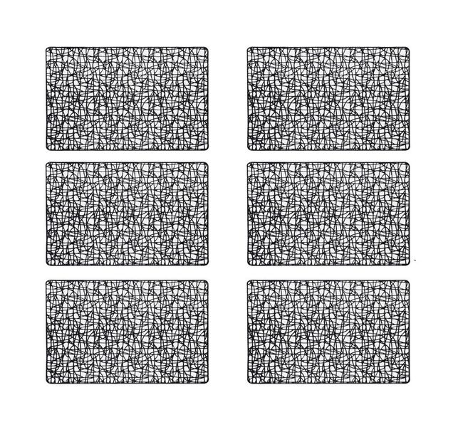 PVC Placemats Grey - 6 Pack