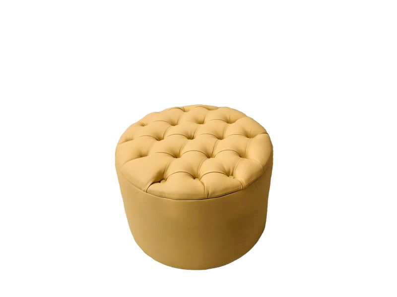 Rivet Asher Round Upholstered Ottoman