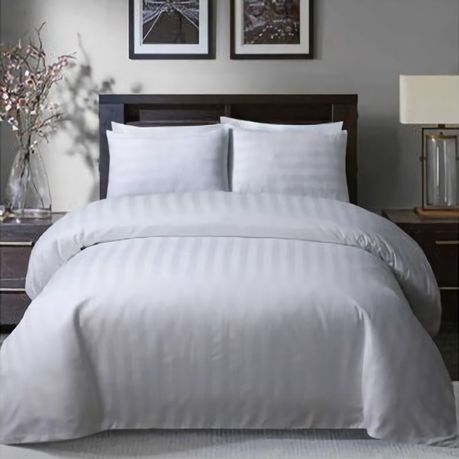 Satin Stripe White Hotel Collection, Hotel Collection White Duvet Cover