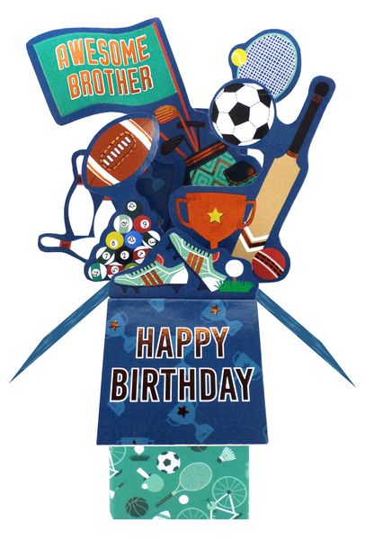 Clever Cubes 3D Pop-up card - Brother Birthday