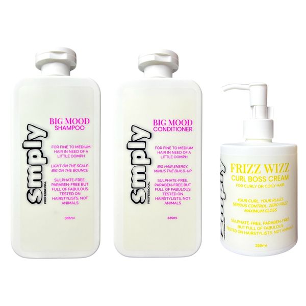 Smply Big Mood Volume &amp; Curl Trio - Sulphate-Free Lift &amp; Definition