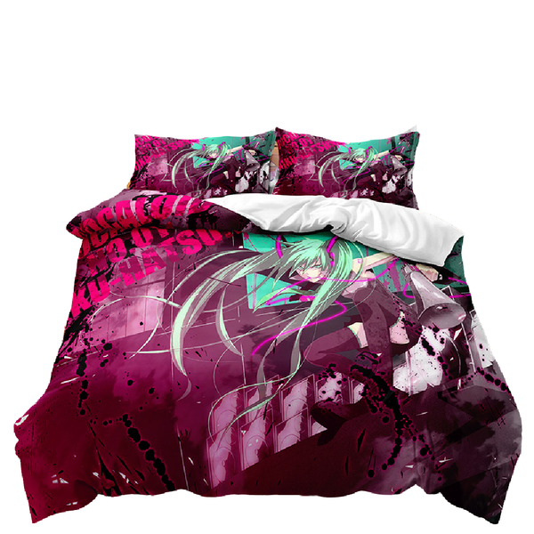 Anime Hatsune Miku 3D Printed Duvet Cover Set - 252