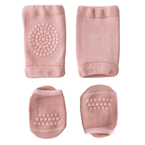 Baby-Toddler Non-Slip Socks and Knee Pads Set