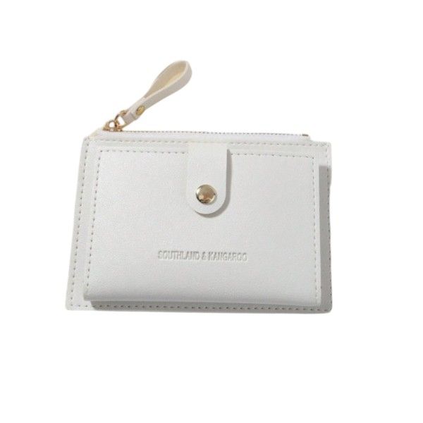 Minimalist Zippered Cardholder Purse with Front Snap Compartment