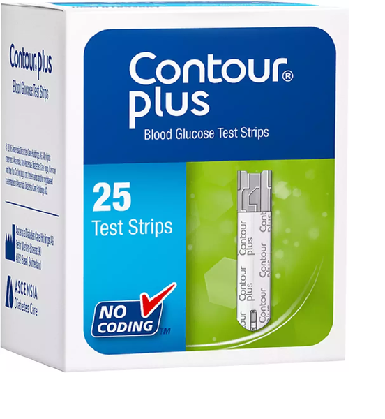 Contour Plus Blood Glucose Test Strips 25's