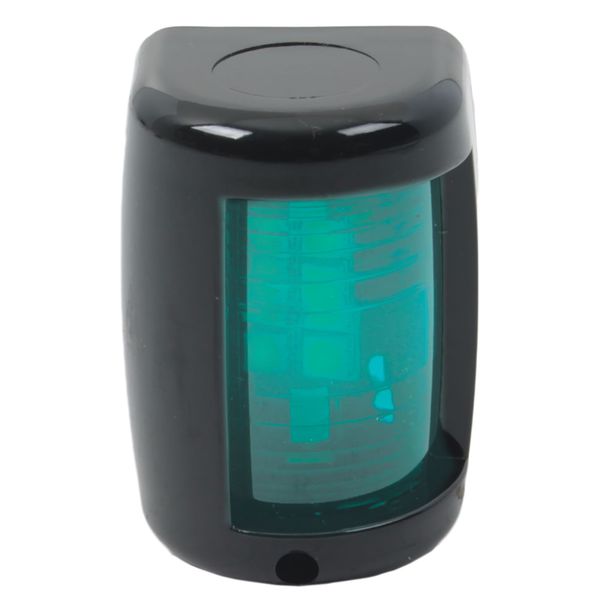 Green LED Starboard Light for Boats - Small (Black)