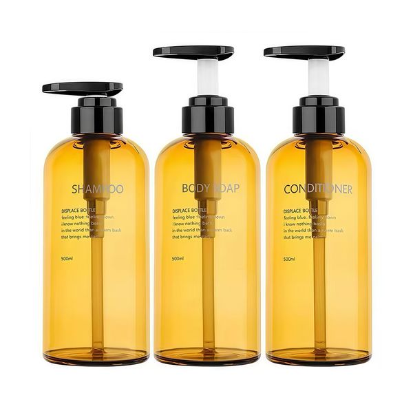 500ML Refillable Dispenser Bottles Shower For Shampoo Conditioner Wash