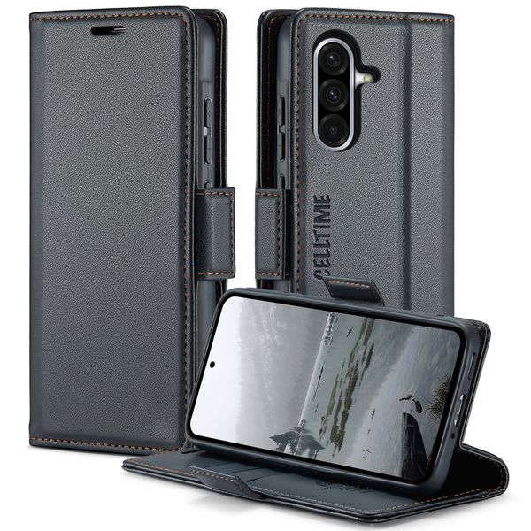 Retro Flip Case Compatible with Galaxy A27 Leather Wallet Cover