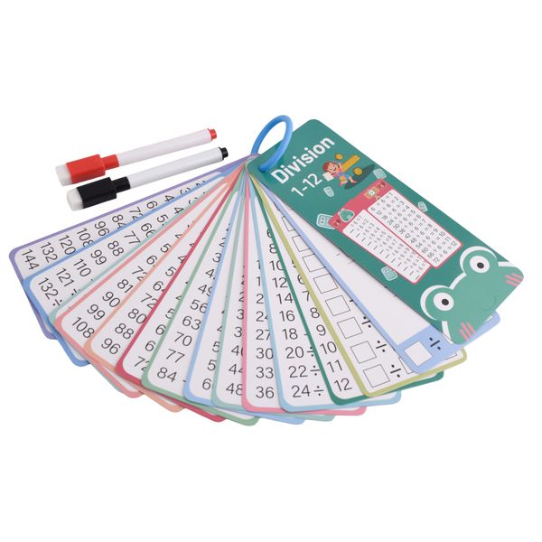 Maths Division Flash Card Set 1-12