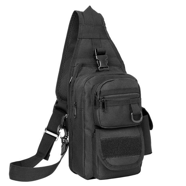 Outdoor Tactical Sling Bag Compact Shoulder Backpack - Black | Shop ...