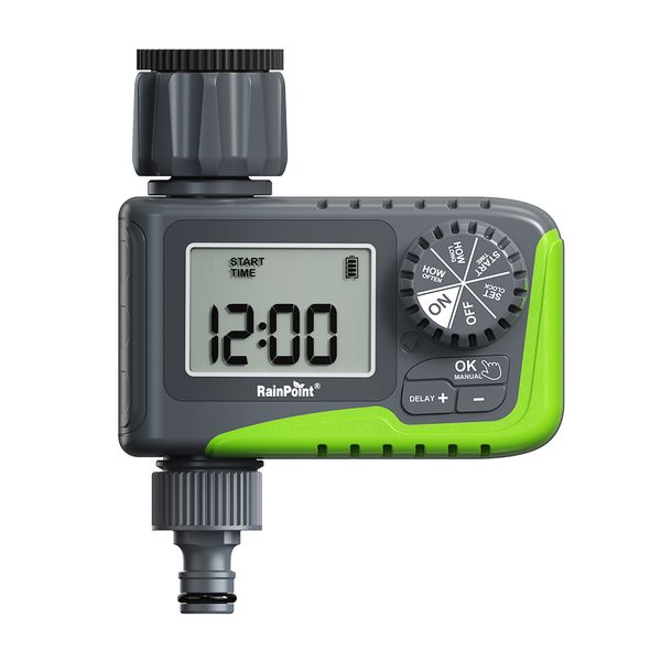 RainPoint Sprinkler Timer + Nozzle | 1 Zone Garden Water Irrigation 105
