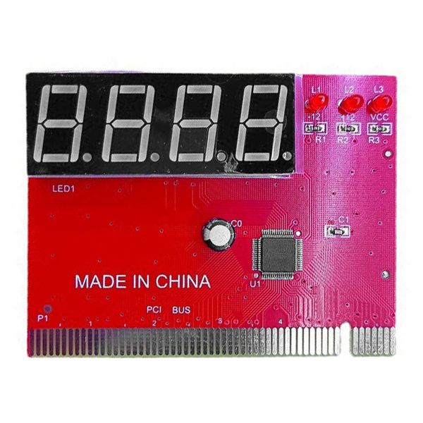 Computer Pci Test Card Motherboard Led 4-Digit Diagnostic Tester