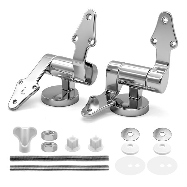 1Pair Zinc Alloy Toilet Seat Hinge Replacement Parts For Most Toilet Seats