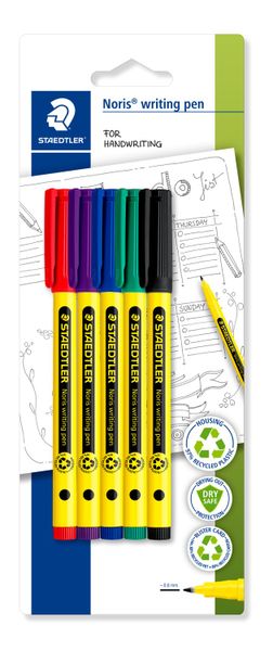 Staedtler Noris Writing Pen 307 - Set of 5 Colour Fineliners
