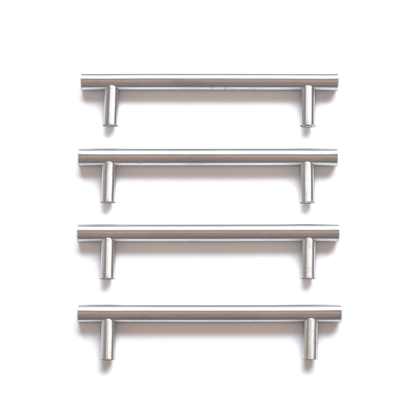Project Solutions Bar Handle Hollow Stainless Steel 128mm Pak of 4