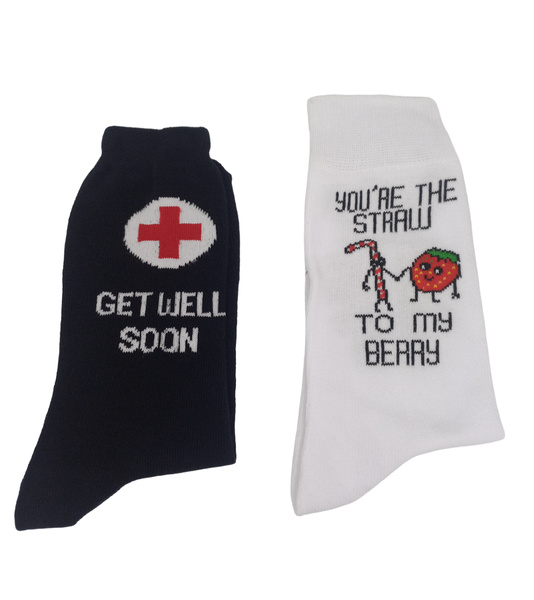 Get Well Soon Cheer Up Novelty Socks - Gift Bundle