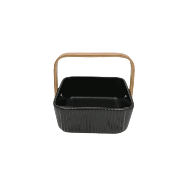 Nordic Snack Bowl with Wooden Handle - Small