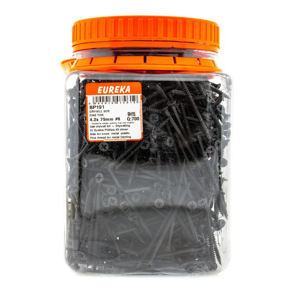 EUREKA Drywall Screw Fine Thread 4.2 x 75mm #8 Q:700 BP191