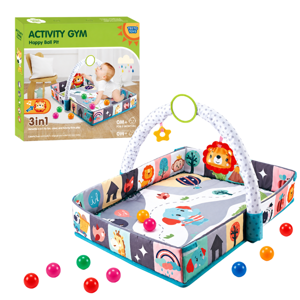 3-in-1 Baby Activity Gym Ball Pit &amp; Play Mat Toys for Babies