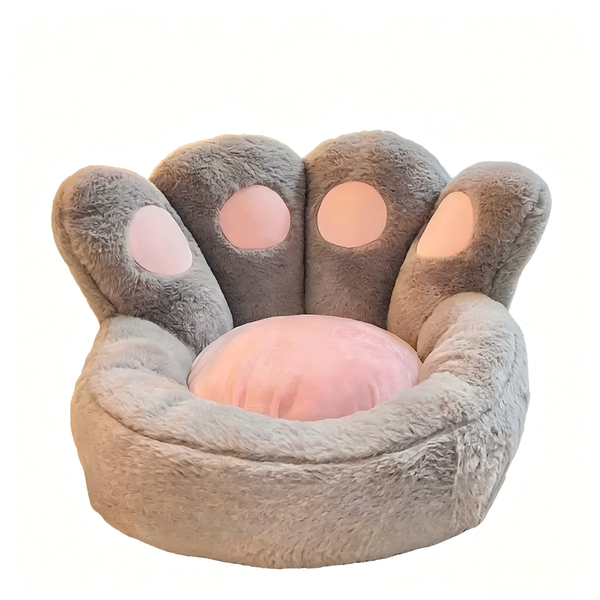 Cat Paw Gray Cushion 60cm Soft Seat Pad for Home Office Bedroom Decor