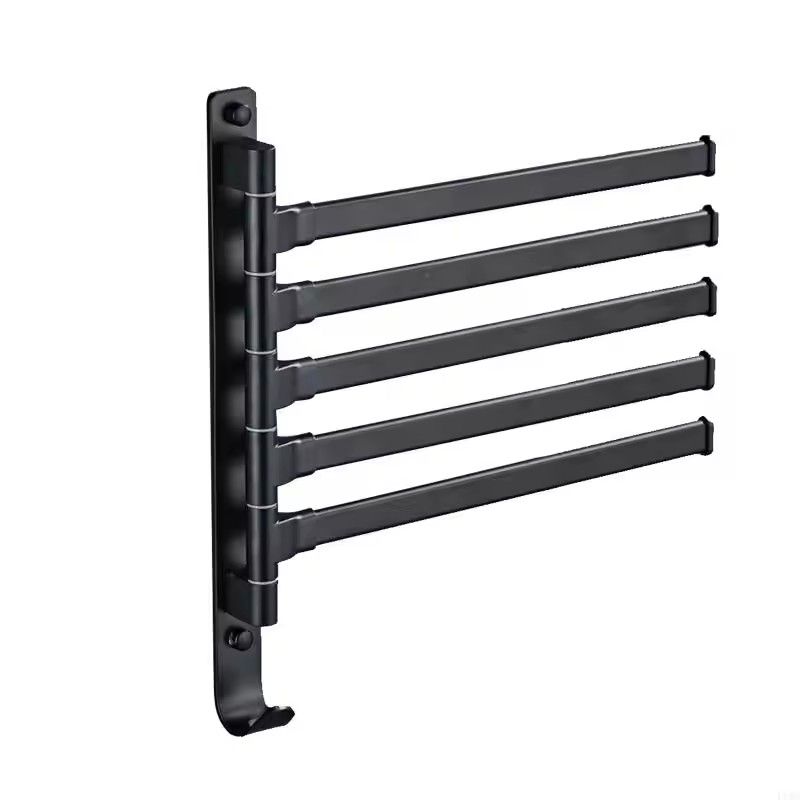 High Quality Bathroom Wall Mounted Aluminium Towel Rack 5 Bars