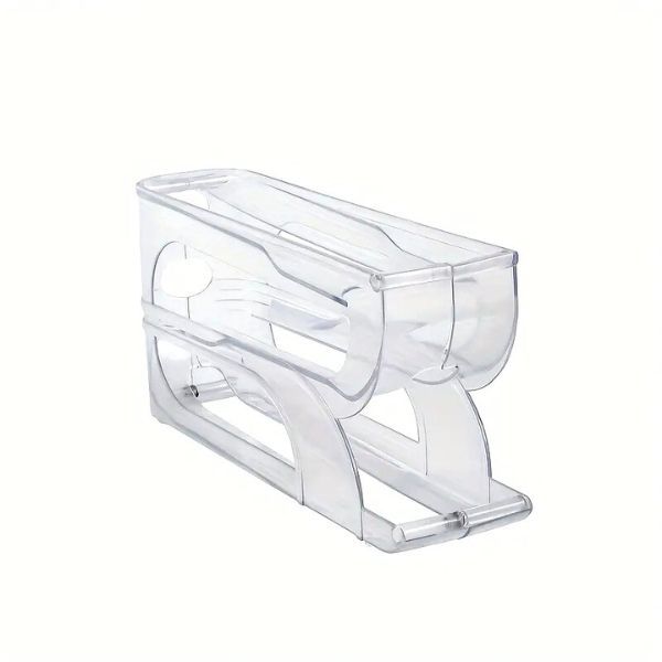 Automatic Rolling Egg Holder Storage Rack- Space-SavingTransparent Rack