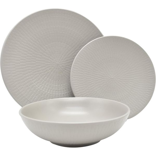 18 Piece Stoneware Dinner Set Cream Colour
